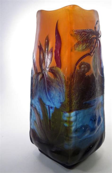 Tip Galle Dragonfly Reproduction Art Nouveau Glass Vase Vases For Sale Art Vase