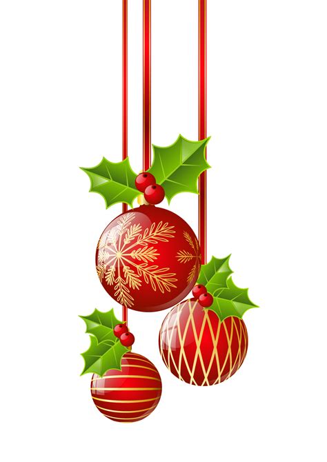 Transparent Christmas Red Ornaments Png Clipart Рождественское
