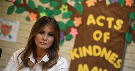 melania calls for ‘kindness and compassion world begs her to stfu