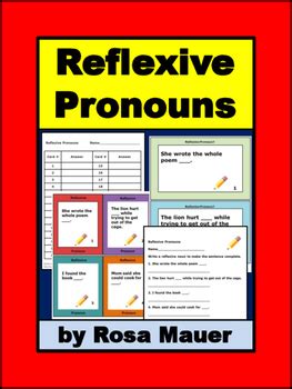 Reflexive Pronouns Task Card And Worksheet Activity By Rosa Mauer