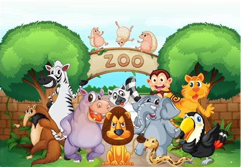 Zoo And Animals 522131 Vector Art At Vecteezy