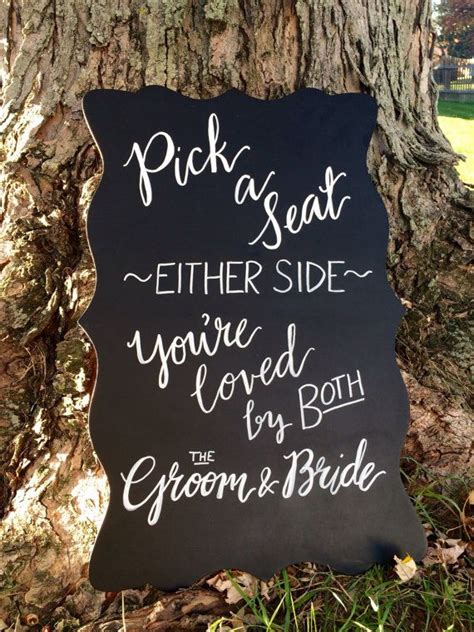 Pick A Seat Wedding Ceremony Sign By Scriptsakes On Etsy