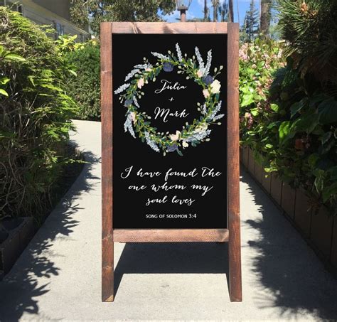 Wedding Chalkboard Sign Easel I Have Found The One Whom My Soul Loves
