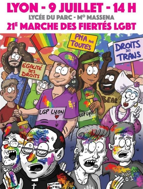 affiche de la gay pride de lyon fait réagir gay pride 2021