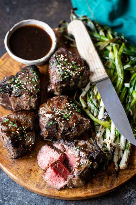 Lamb chops are one of my favorite meats. Korean Lamb Chops with Grilled Scallions | American Lamb ...