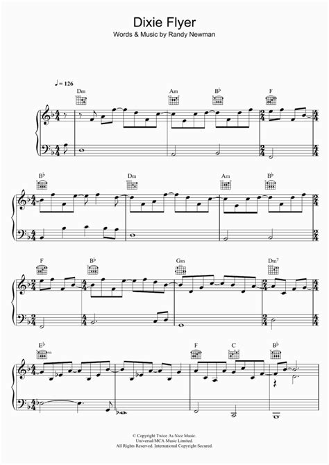 Dixie Flyer Piano Sheet Music Onlinepianist