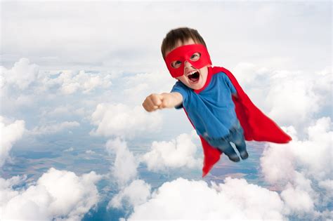 Superhero Child Boy Flying Get Autism Active