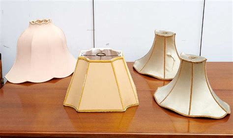 Group 4 Vintage Silk Lamp Shades