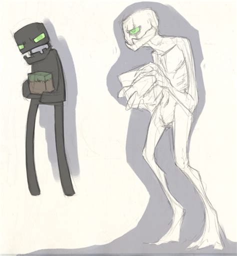 More Enderman Doodles By Lilaira On Deviantart Minecraft Drawings