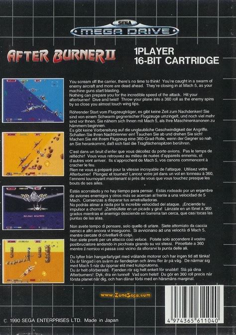 After Burner Ii Sega Mega Drive Genesis Game