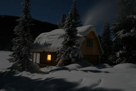 A Mountain Cabin At Night Unconfirmed Breaking News ~ A