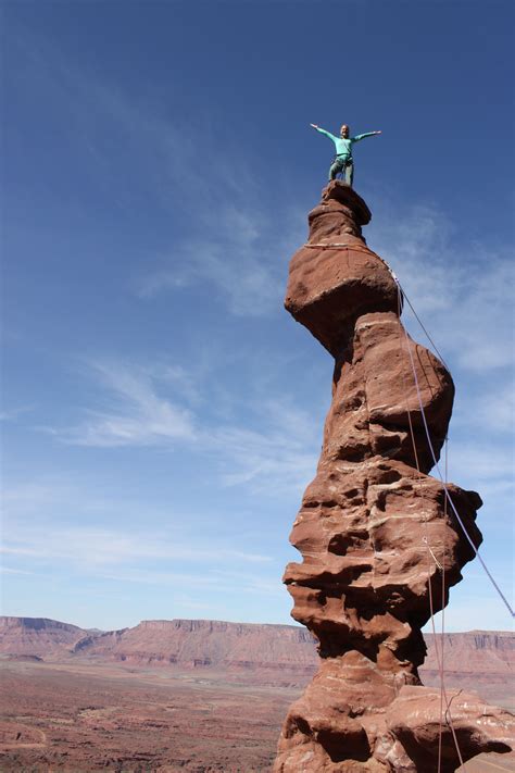 Ancient Art Via Stolen Chimney Route On Fisher Towers Moab Ut Climbed