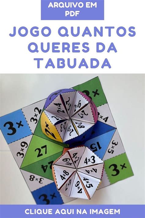 An Origami With Numbers On It And The Words Jogo Quantos Ques Da Tabuada