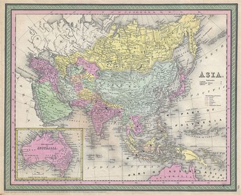 1853 Map Of Asia If Europe Is Considered A Separate Continent Then