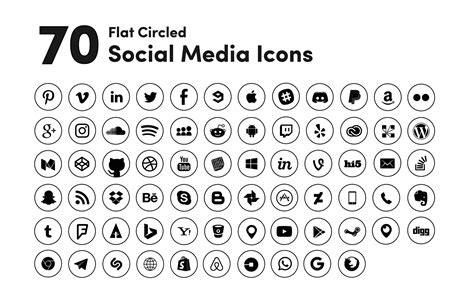 Social Media Icons Black Circled Graphic By Robert4 · Creative