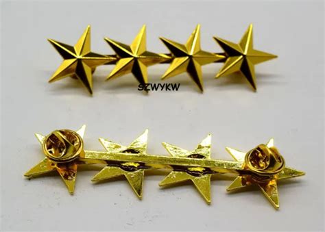 Army Officers Four Star Rank Badge Us Generals Rank Insignia Gold 10