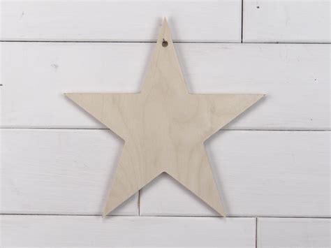 Unfinished Wooden Star Cutout 8 Inch Craft Dealz