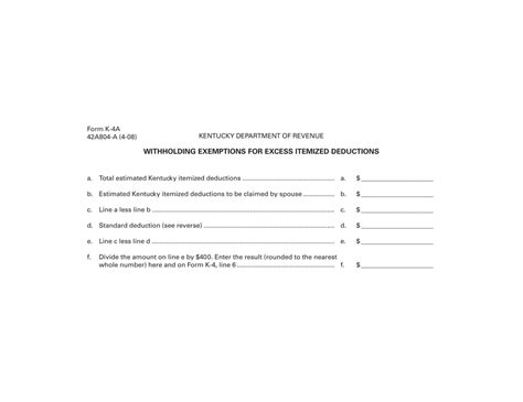 Form K 4a 42a804 A Fill Out Sign Online And Download Printable Pdf