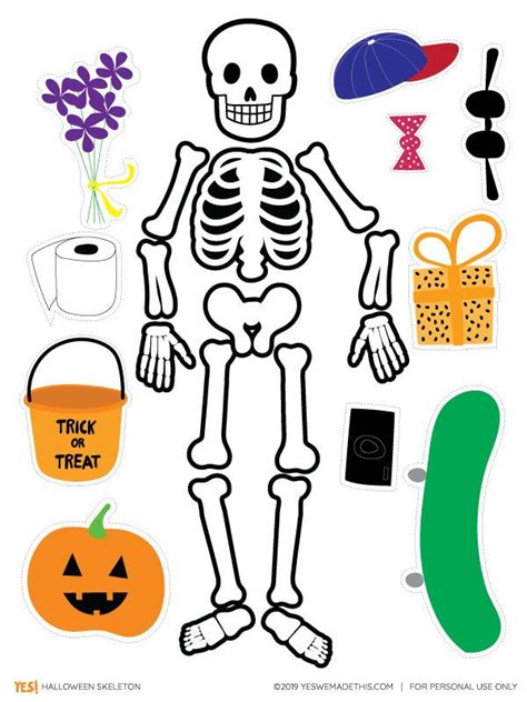 Paper Skeleton Kids Halloween Decoration Yes We Made This