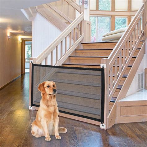 Dog Gate Ingenious Mesh Dog Fence For Indoor And Outdoor Safe Pet Dog