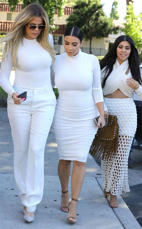 What Split Kourtney Kardashian Wears Sexy White Outfit To Dinner With