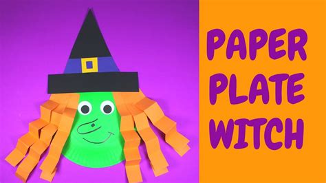 How To Make A Paper Plate Witch Halloween Crafts For Kids Youtube