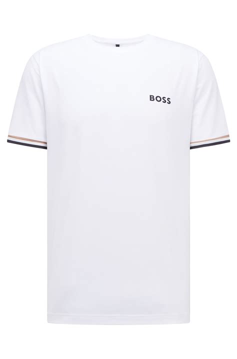 Camiseta De Gola Redonda BOSS x Matteo Berretini Com Logo - Hugo Boss