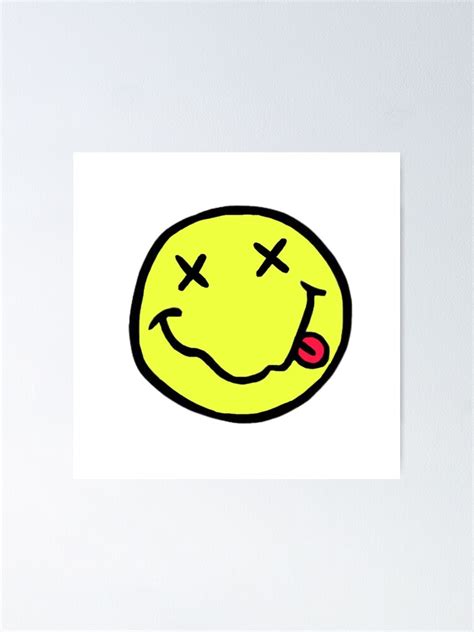 Dead Smiley Face With Tongue Out Poster For Sale By Iapirozzi Redbubble