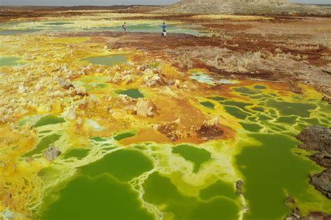 Le Dallol Est Un Volcan Situé Dans Le Désert Du Danakil En Éthiopie