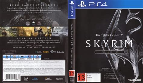 The Elder Scrolls V Skyrim Special Edition Dvd Cover Pal Ps
