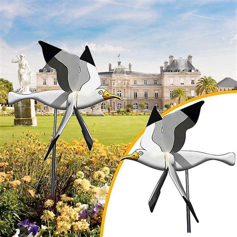 Whirligig Asuka Seagull Windmill Wind Spinner Outdoor Garden Ornaments