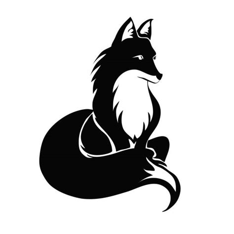 Black And White Fox Illustrations Royalty Free Vector Graphics And Clip