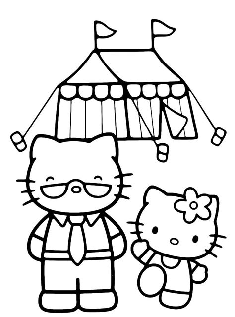 Disegni per bambini hello kitty da colorare online e/o da stampare. DISEGNI DA COLORARE HELLO KITTY