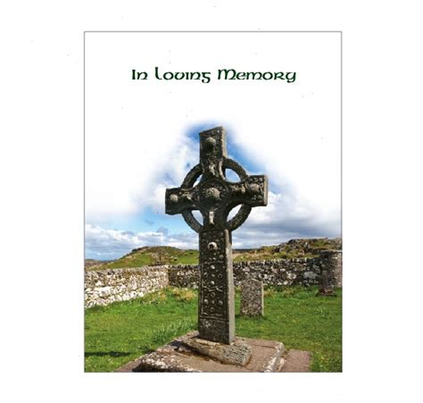 Irish Celtic Memorial Card Harvest Memorial Cards