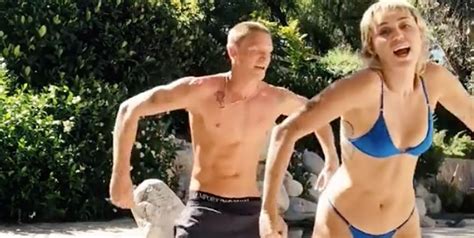 Miley Cyrus Cody Simpson Post Tiktok Dance Video In Swimsuits