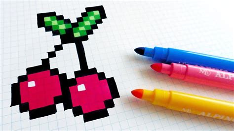 Drawing pixel art is easier than ever while using pixilart easily create sprites and other retro style images with this drawing application pixilart is an online pixel drawing application and social platform for creative minds who want to venture into the world of art, games, and programming. Handmade Pixel Art - How To Draw Cherries #pixelart - YouTube