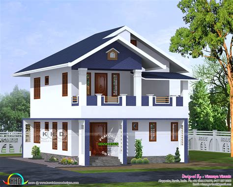 4 Bhk Sloped Roof House Architecture Kerala Home Design And Floor