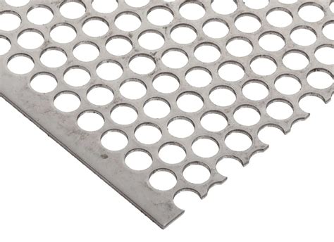 24 Length 304 Stainless Steel Perforated Sheet 24 Width 03125 Center