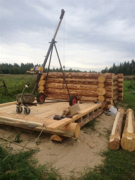How To Lift Heavy Logs On Log Cabin With Simple Tools Erik Grankvist