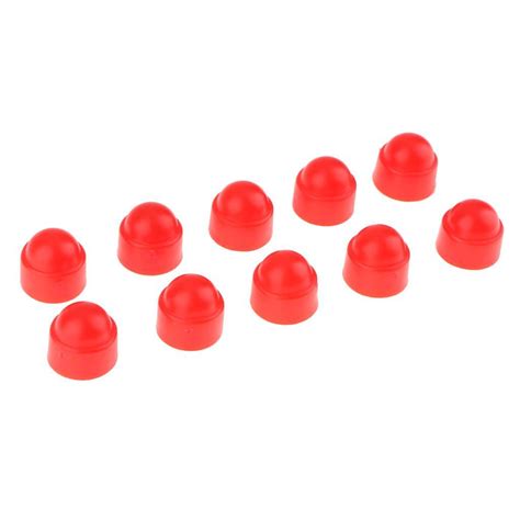 10 X Dome Bolt Nut Protection Caps Red Plastic Hex Bolt Case Covers Ebay