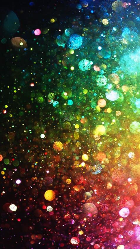 Rainbow Bokeh Wallpaper Glitter Phone Wallpaper