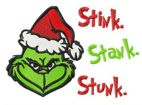 Grinch christmas decorations outdoor images simple animal outlines. Grinch Stink, Stank, Stunk embroidery design