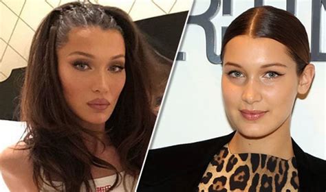 bella hadid before and after plastic surgery boobs nose lips