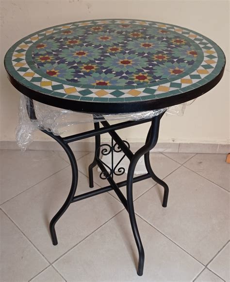 Handmade Moroccan Mosaic Tableoutdoor Indoor Tablemosaic Etsy