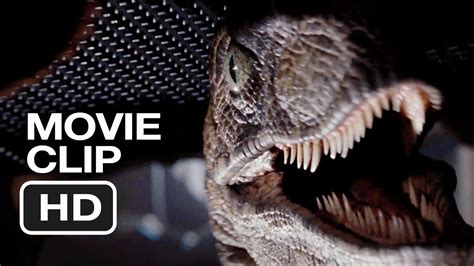 Jurassic Park 3d Movie Clip Velociraptor Chases The Group 1993