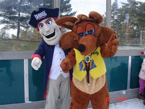 Rmus Romo And Y108s Cody Coyote At The Mascot Skate Mascot Coyote