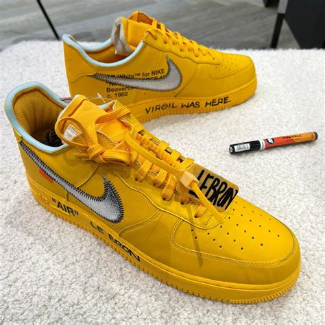 Virgil Ablohs Signed Off White X Nike Air Force 1 Low For Lebron James