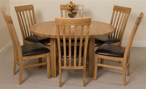 Shop oak dining room sets and other oak tables from top sellers around the world at 1stdibs. Edmonton Solid Oak Extending Oval Dining Table With 6 ...