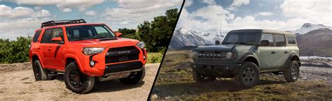 2023 Toyota 4runner Vs 2023 Ford Bronco Explore The Differences