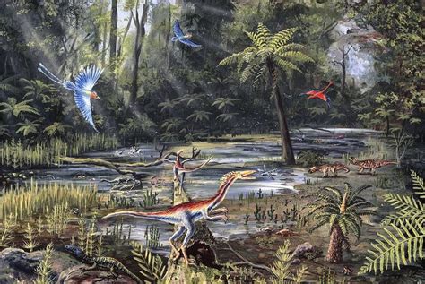 Cretaceous Life Artwork By Richard Bizley Prehistoric Animals